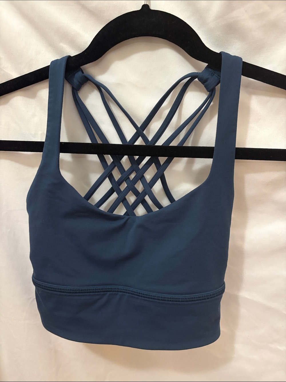lululemon athletica Strappy Back Sports Bra - Slate Blue